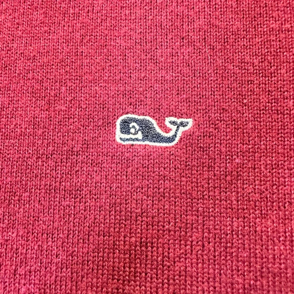 Vineyard Vines‎ Quarter Zip Sweater Mens Medium Burgundy Preppy Cotton Pullover